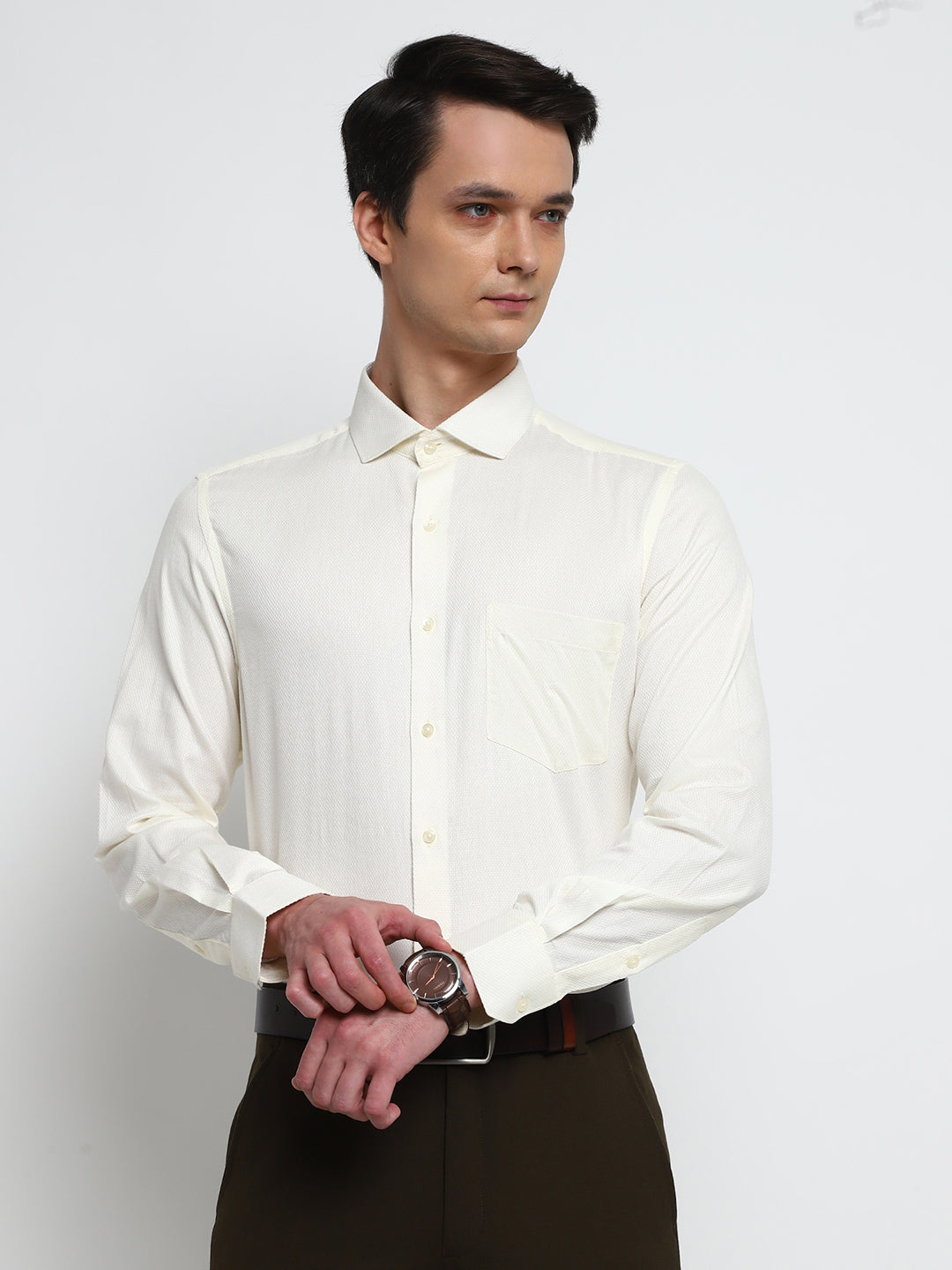 CREAM FORMAL SHIRT