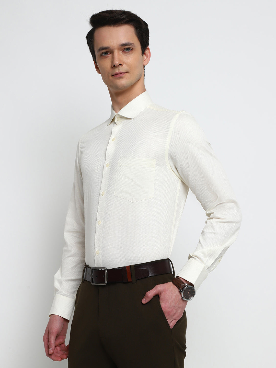 CREAM FORMAL SHIRT