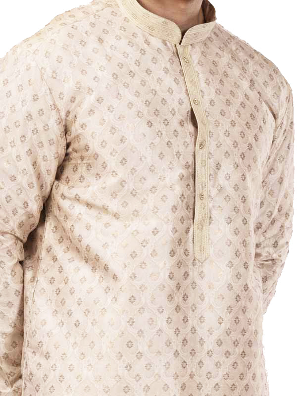 Beige Gold Motif Printed Kurta Set