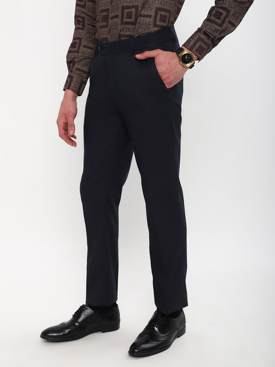 SOLID NAVY BLUE FORMAL TROUSER