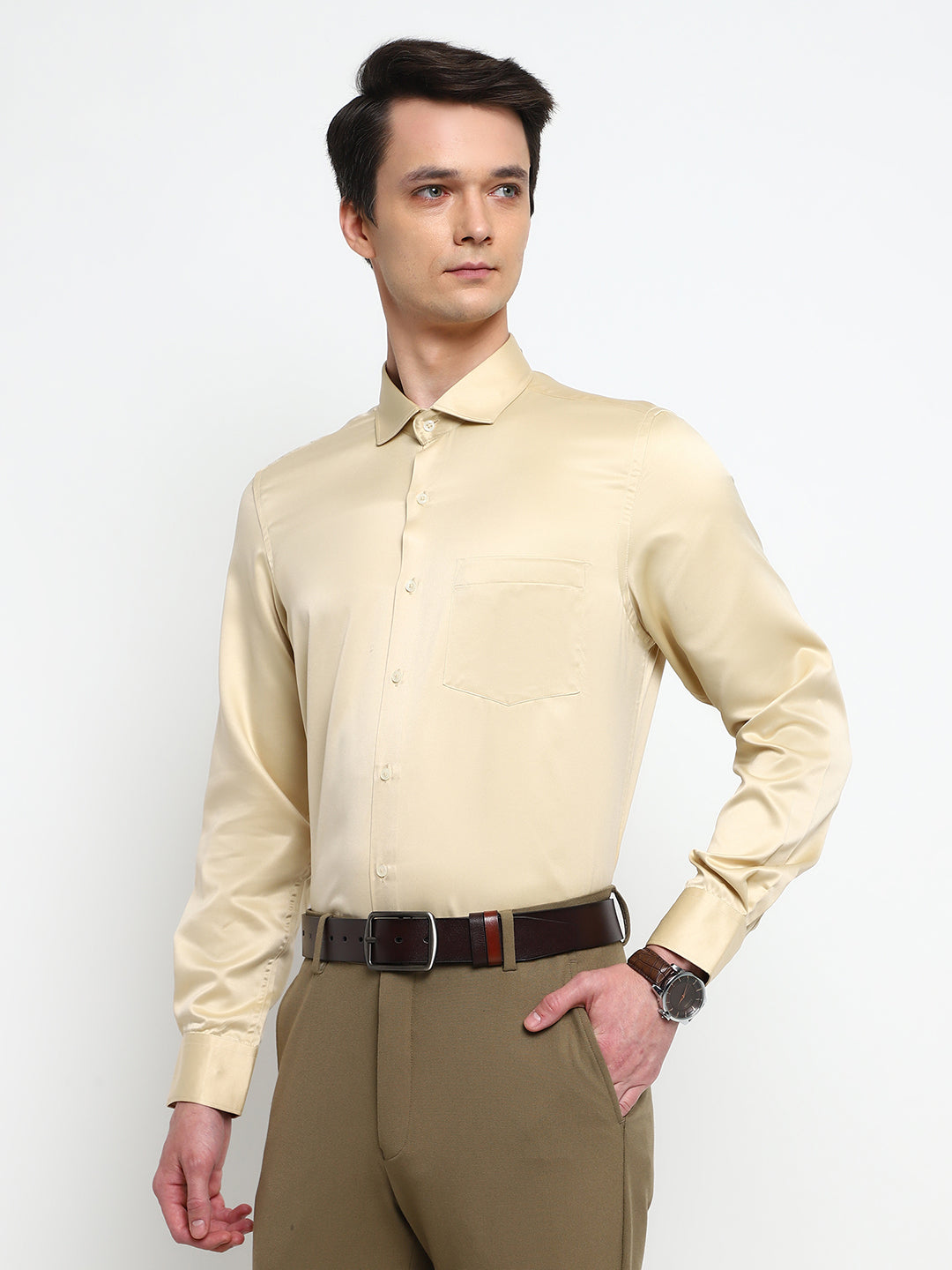 GOLD SATIN SHIRT